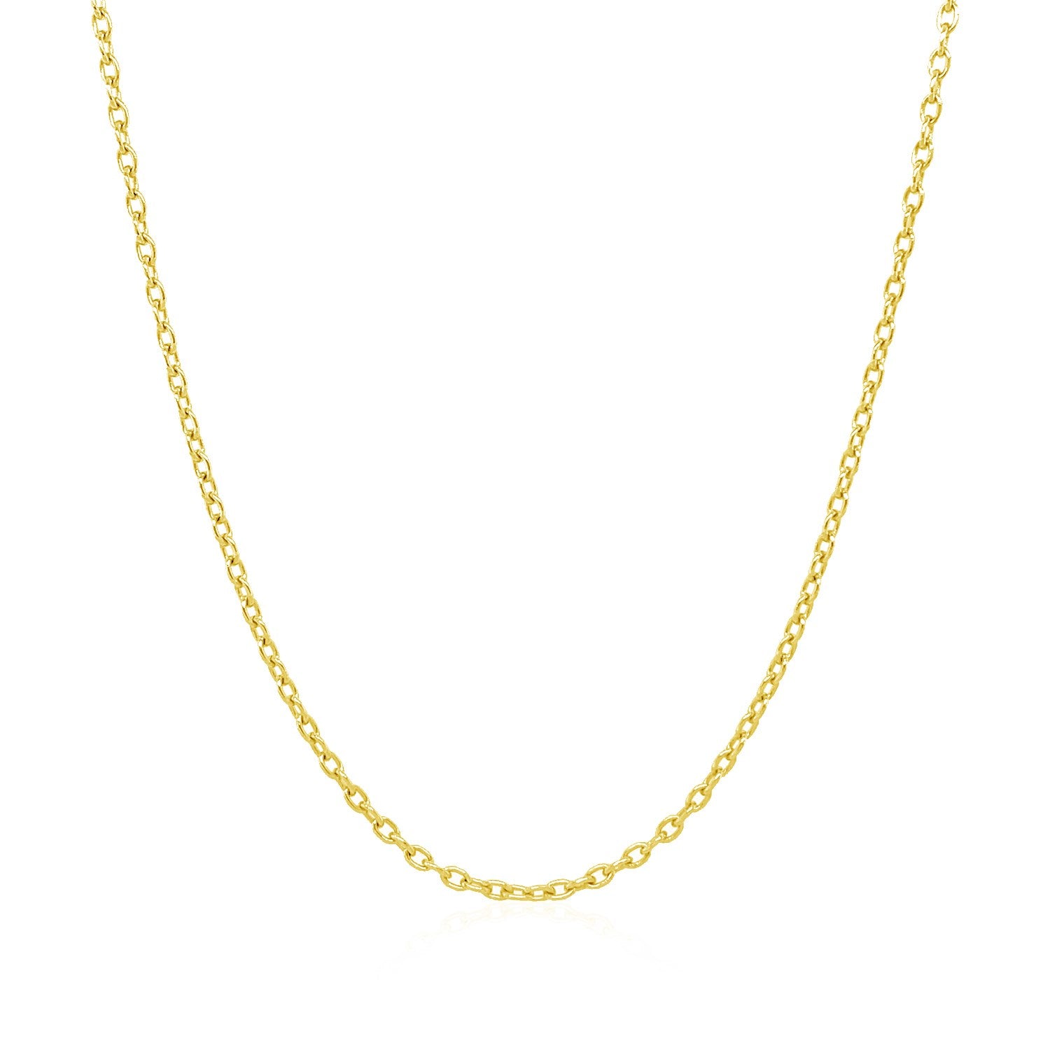 14k Yellow Gold Oval Cable Link Chain (1.50 mm) 2