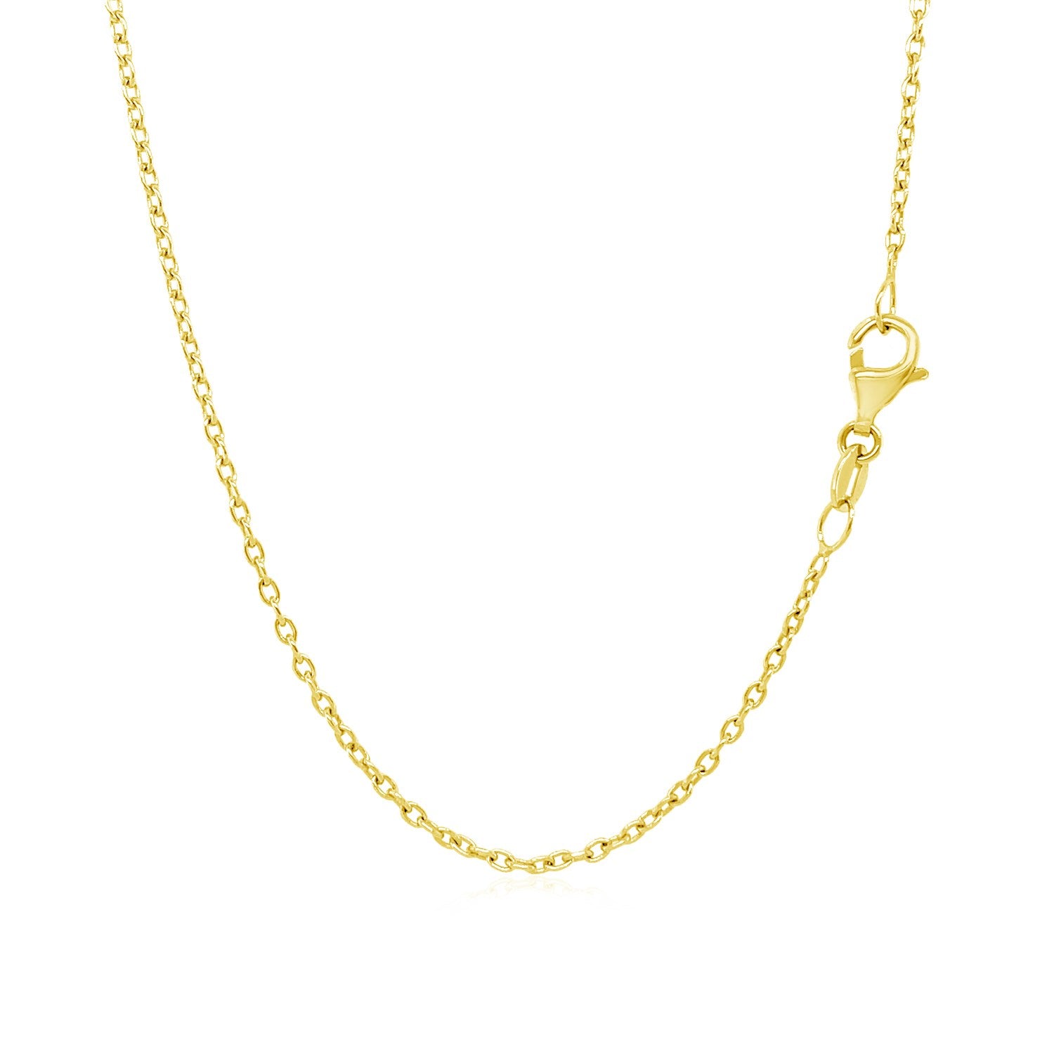 14k Yellow Gold Oval Cable Link Chain (1.50 mm) 3
