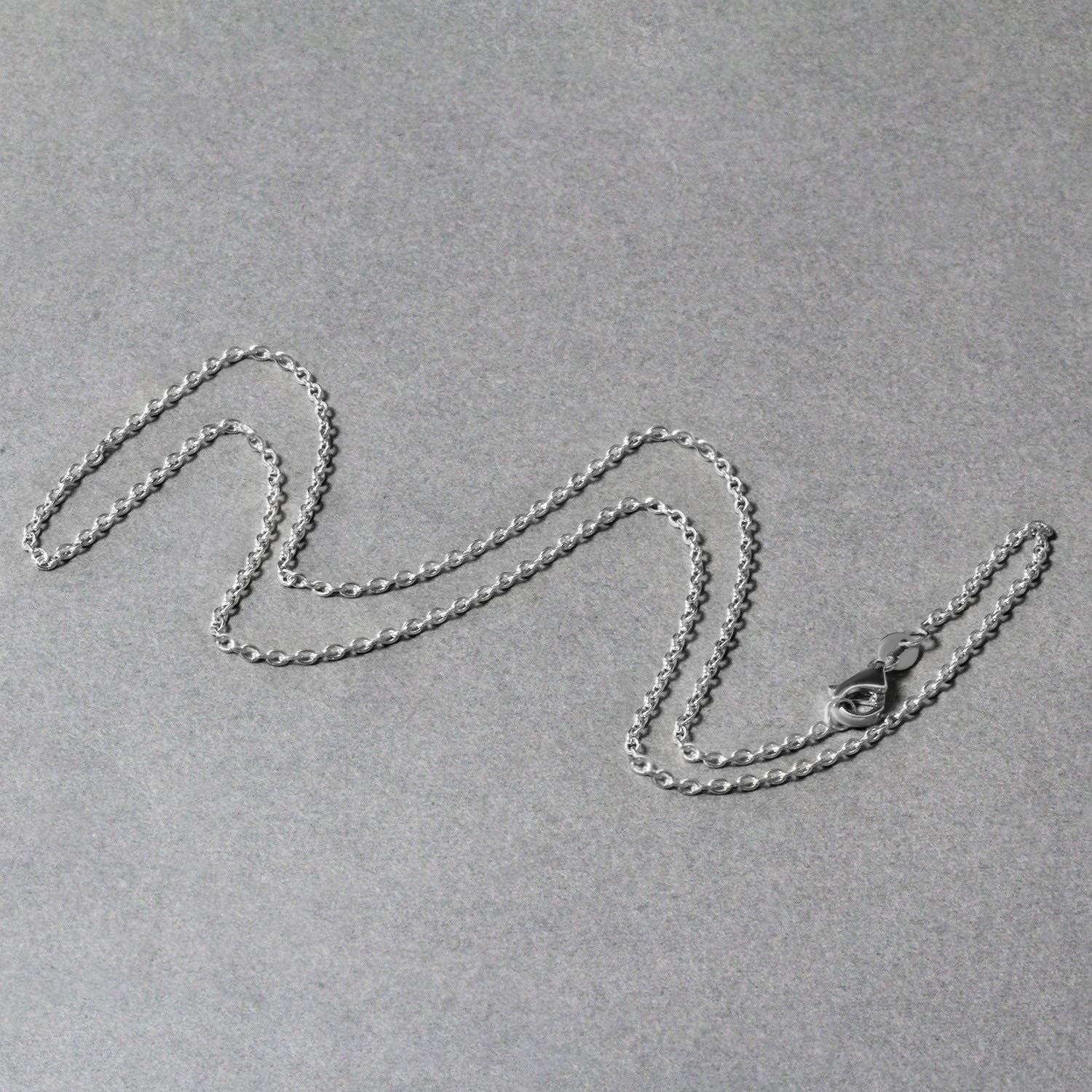 14k White Gold Oval Cable Link Chain (1.50 mm) 5