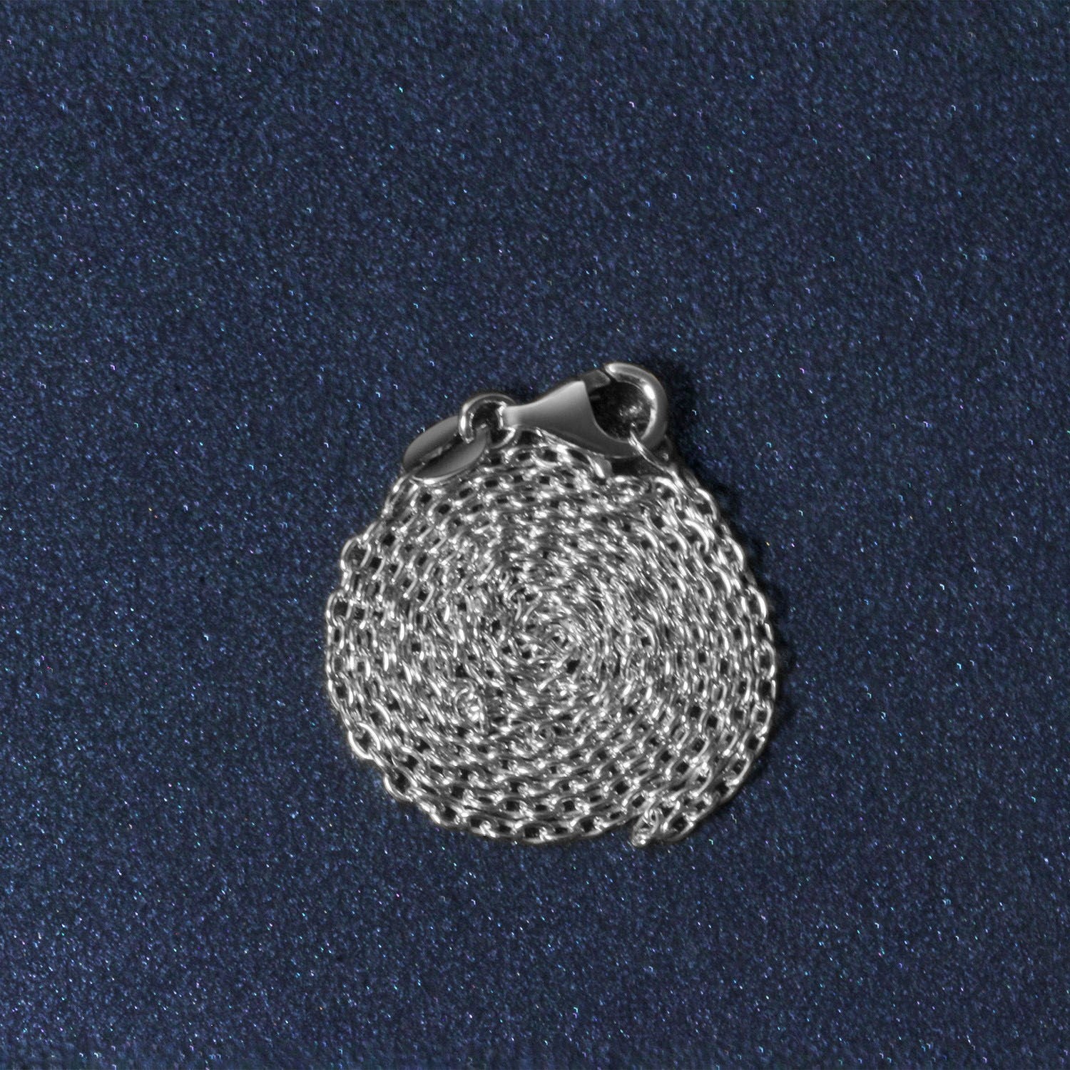 14k White Gold Oval Cable Link Chain (1.50 mm) 6