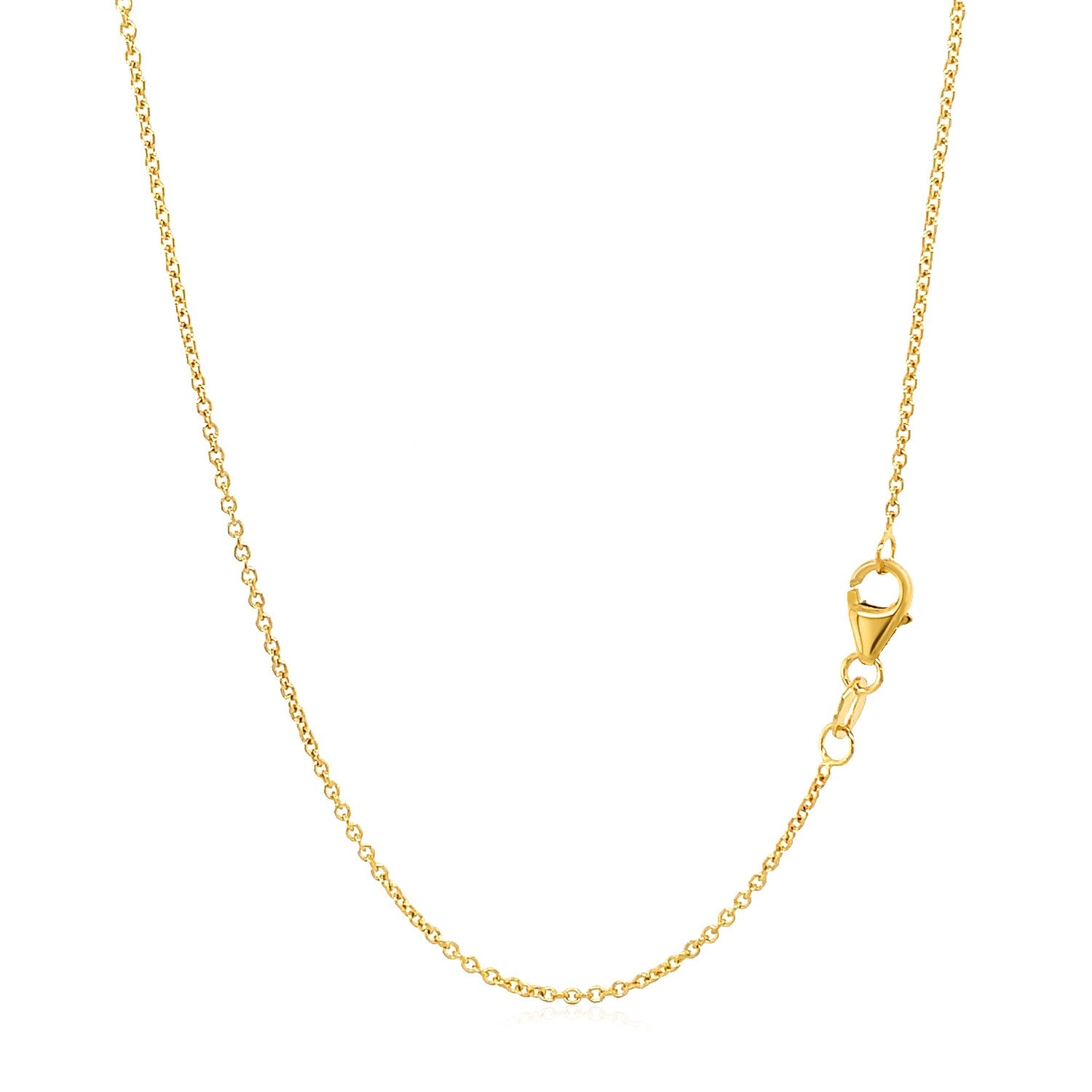 14k Yellow Gold Oval Cable Link Chain (1.20 mm) 3