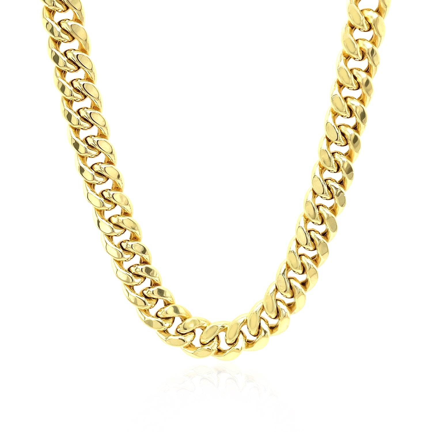 14k Yellow Gold Semi Solid Miami Cuban Chain (7.20 mm) 3