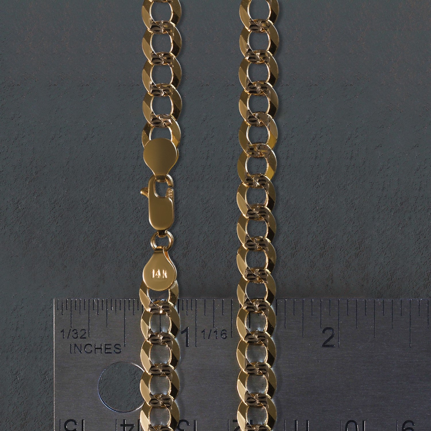 14k Two Tone Gold Pave Curb Chain (4.60 mm) 3
