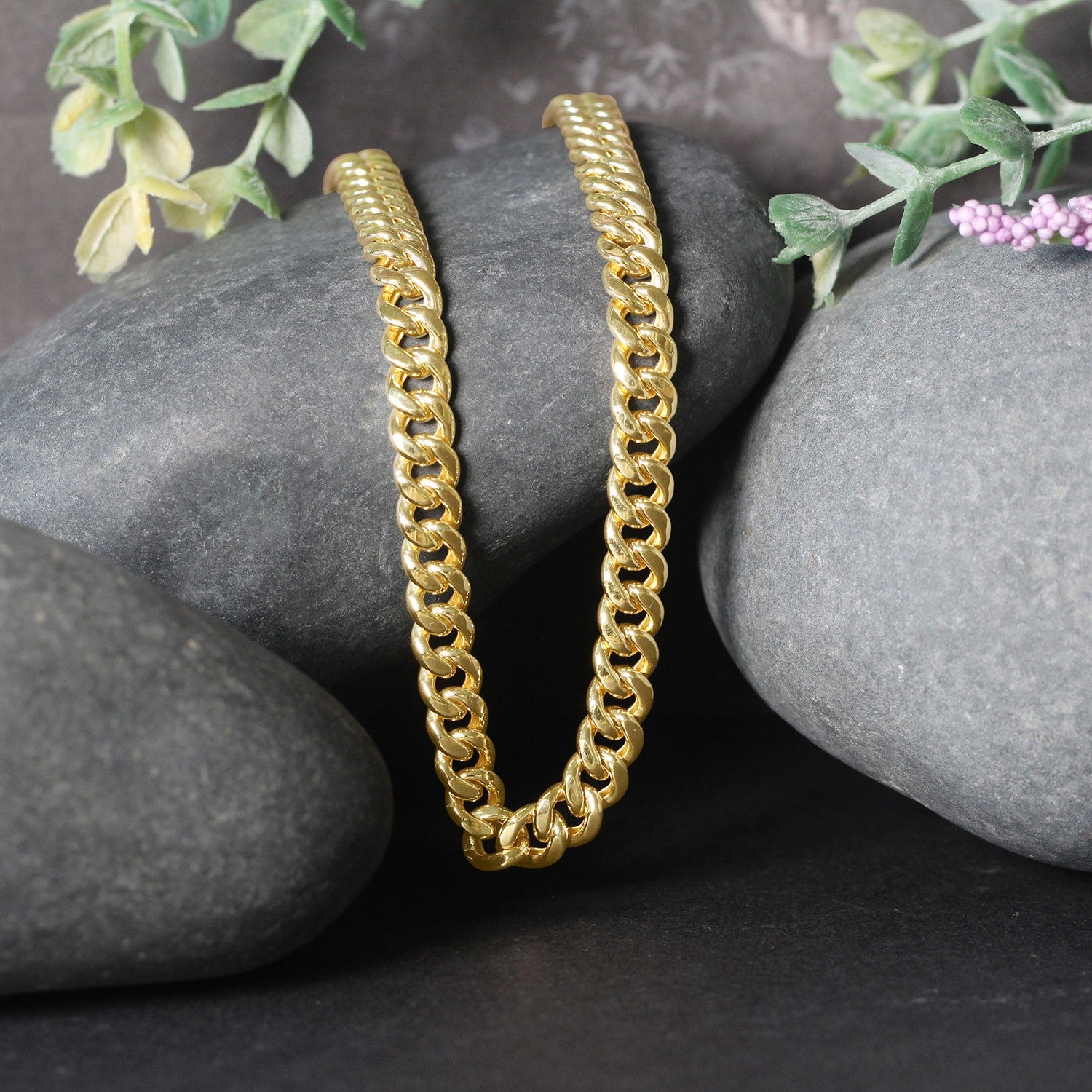 14k Yellow Gold Semi Solid Miami Cuban Chain (6.10 mm) 2