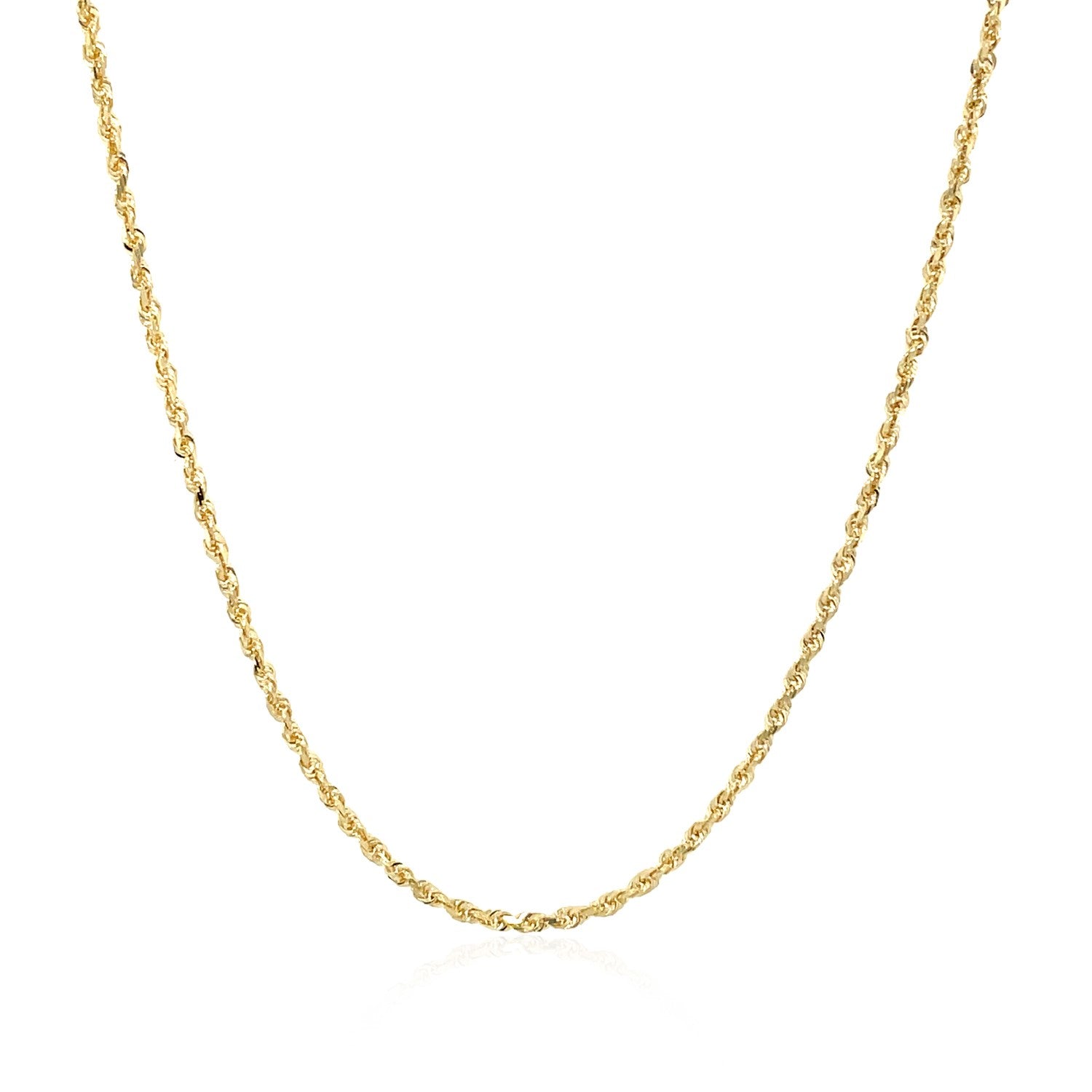 10k Yellow Gold Solid Diamond Cut Rope Chain (1.40 mm) 1