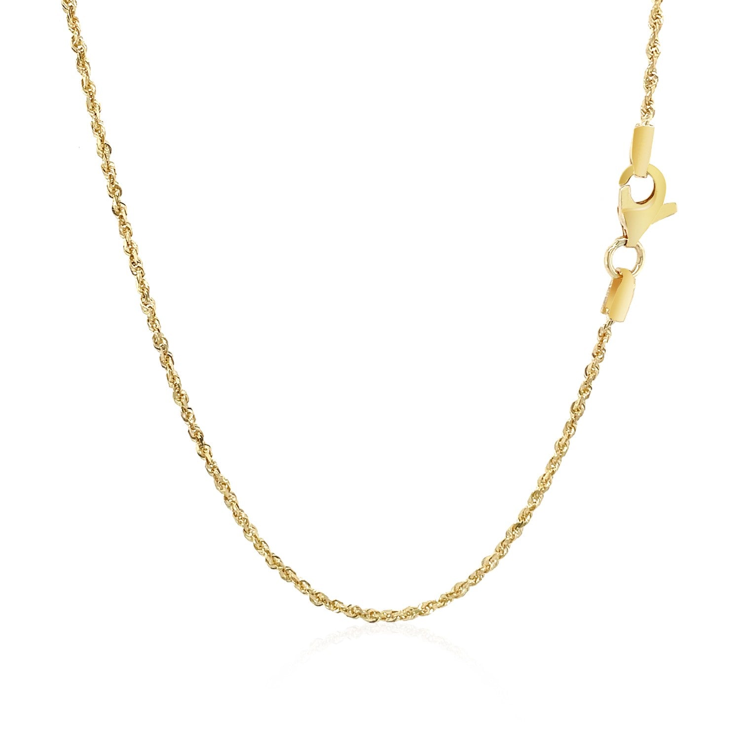 10k Yellow Gold Solid Diamond Cut Rope Chain (1.40 mm) 3