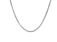 14k White Gold Round Box Chain (1.3 mm) 21