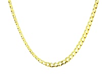 14k Yellow Gold Solid Curb Chain (3.60 mm) 17