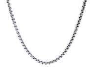 14k White Gold Round Box Chain (2.5 mm) 48