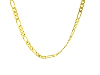 14k Yellow Gold Solid Figaro Chain (3.00 mm) 55