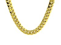 14k Yellow Gold Semi Solid Miami Cuban Chain (6.10 mm) 32