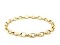 14k Yellow Gold Oval Rolo Bracelet  (4.60 mm) 10