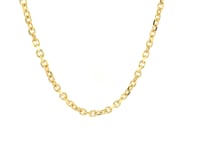 14k Yellow Gold Diamond Cut Cable Link Chain (3.0 mm) 12