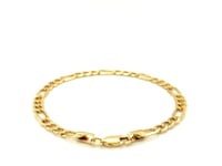 14k Yellow Gold Lite Figaro Bracelet (4.70 mm) 12