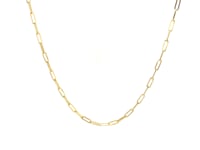14K Yellow Gold Fine Paperclip Chain (1.50 mm) 50