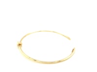 14k Yellow Gold Polished Cuff Bangle with Knot (5.50 mm) 16