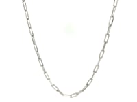14K White Gold Paperclip Chain (2.50 mm) 12