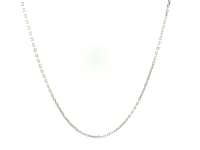 14k White Diamond Cut Cable Link Chain (0.87 mm) 2