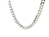 14k White Gold Solid Curb Chain (5.70 mm) 11
