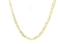 14k Yellow Gold Solid Curb Chain (2.60 mm) 40