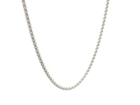 14k White Gold Round Wheat Chain (1.5 mm) 33