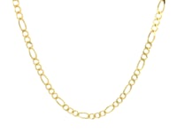 10k Yellow Gold Solid Figaro Chain (2.60 mm) 11