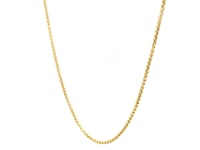 14k Yellow Gold Round Box Chain (1.3 mm) 37