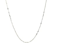 14k White Gold Diamond-Cut Bead Chain (0.90 mm) 13