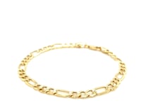10k Yellow Gold Lite Figaro Bracelet (4.70 mm) 8