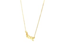 14k Yellow Gold Script LOVE Necklace 32