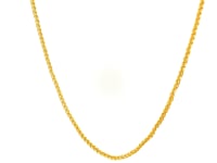 14k Yellow Gold Round Chain (1.2 mm) 28