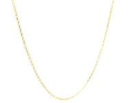 14k Yellow Gold Diamond Cut Cable Link Chain (0.87 mm) 19