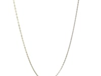 14k White Gold Oval Cable Link Chain (0.97 mm) 15