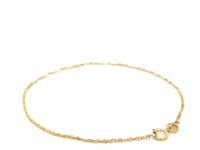 14k Yellow Gold Singapore Bracelet (1.10 mm) 9