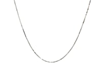 14k White Gold Classic Box Chain (0.60 mm) 17
