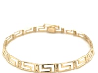 14k Yellow Gold Fancy Greek Key Motif Bracelet (6.35 mm) 11