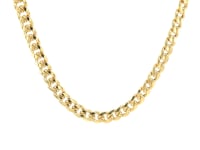 14k Yellow Gold Miami Cuban Semi Solid Chain (4.50 mm) 14
