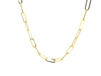 14K Yellow Gold Wide Paperclip Chain (3.20 mm) 26