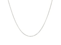 14k White Gold Diamond Cut Rolo Chain (1.10 mm) 51