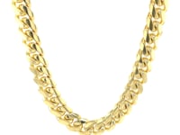 14k Yellow Gold Classic Miami Cuban Solid Chain (9.20 mm) 25
