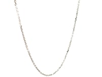 14k White Gold Diamond Cut Cable Link Chain (1.10 mm) 12