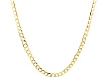 14k Two Tone Gold Pave Curb Chain (3.20 mm) 58