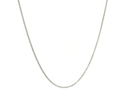 14k White Gold Diamond Cut Round Wheat Chain (0.60 mm) 13