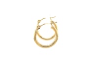 10k Yellow Gold Polished Hoop Earrings (2x15 mm) 8