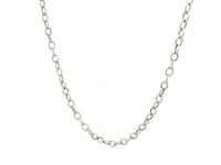 14k White Gold Pendant Chain with Textured Links (2.30 mm) 11