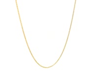 14k Yellow Gold Oval Cable Link Chain (0.85 mm) 12