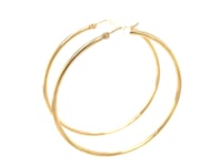 14k Yellow Gold Polished Hoop Earrings (2x55mm) 7