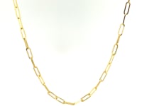 14K Yellow Gold Delicate Paperclip Chain (2.1 mm) 29