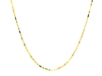 14k Yellow Gold Diamond-Cut Alternating Bead Chain (1.30 mm) 42