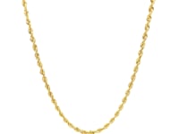 14k Yellow Gold Solid Diamond Cut Rope Chain (2.50 mm)